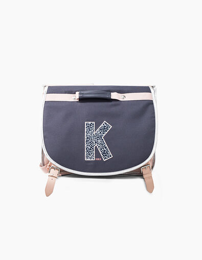 Cartable 38 cm rose poudré et navy K fille - IKKS