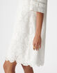 Women's white shirt dress with embroidery-5