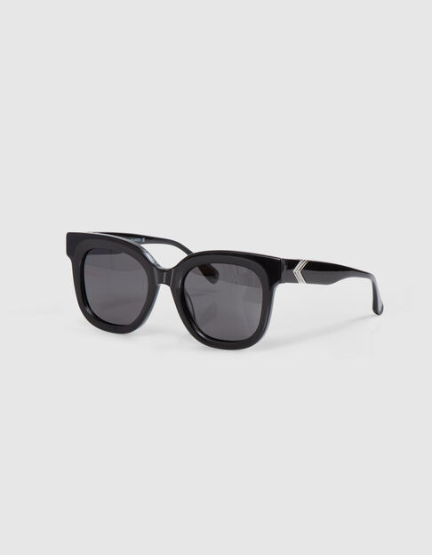 Women’s black oversize butterfly frame sunglasses