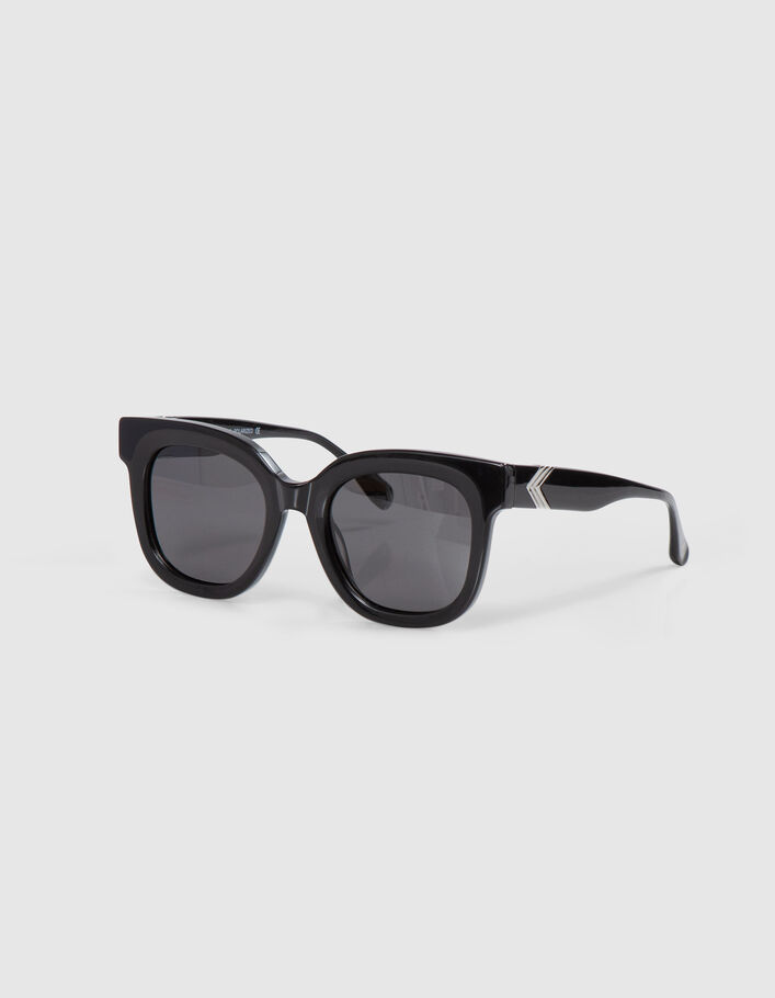 Women’s black oversize butterfly frame sunglasses-1