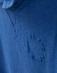 Blauwe sweater relaxed coupe tekst in reli&euml;f jongens-4
