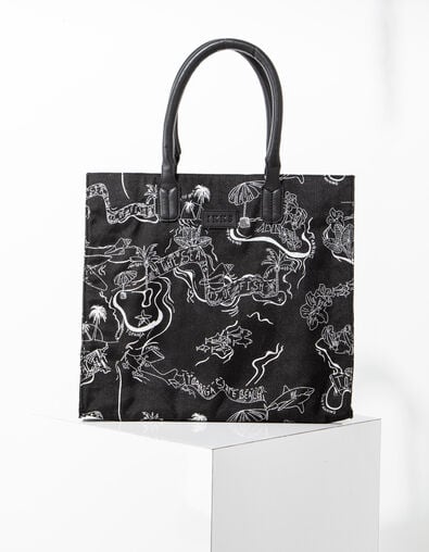 Sac cabas en toile canevas imprimé Malibu femme - IKKS