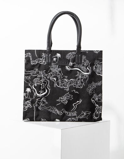Women’s Malibu print canvas tote bag - IKKS