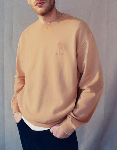 Sweat sable coton bio broderie palmiers Homme - IKKS