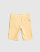 Bermuda jaune moyen à ceinture élastiquée garçon -3