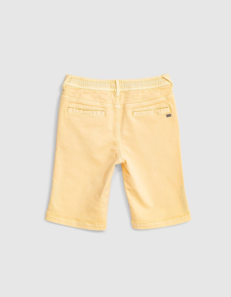 Bermuda jaune moyen à ceinture élastiquée garçon -3