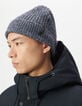 Gorro azul punto acanalado vuelta hombre-6 Gorro azul punto acanalado vuelta hombre-6