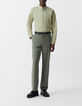 Men&rsquo;s khaki poplin SLIM shirt-3