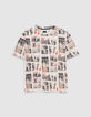 Boys’ ecru basketball and NYC photos T-shirt-1