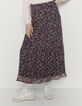 Falda larga amplia volantes floral mujer-8