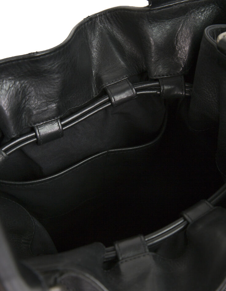 Sac en cuir noir femme-6 Sac en cuir noir femme-6