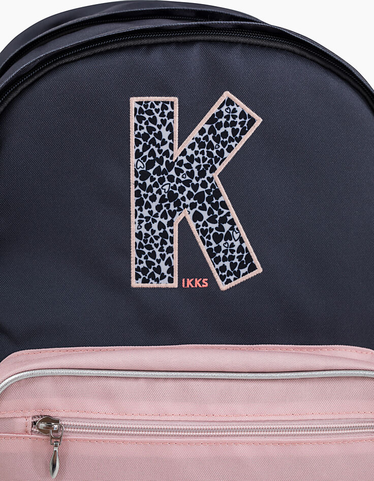 Sac à dos rose poudré et navy K fille -2