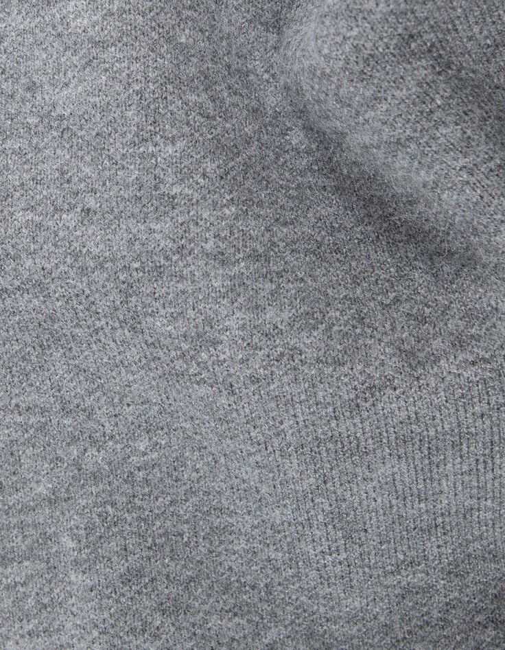 Pull gris tricot maxi badge éclair garçon-7 Pull gris tricot maxi badge éclair garçon-7