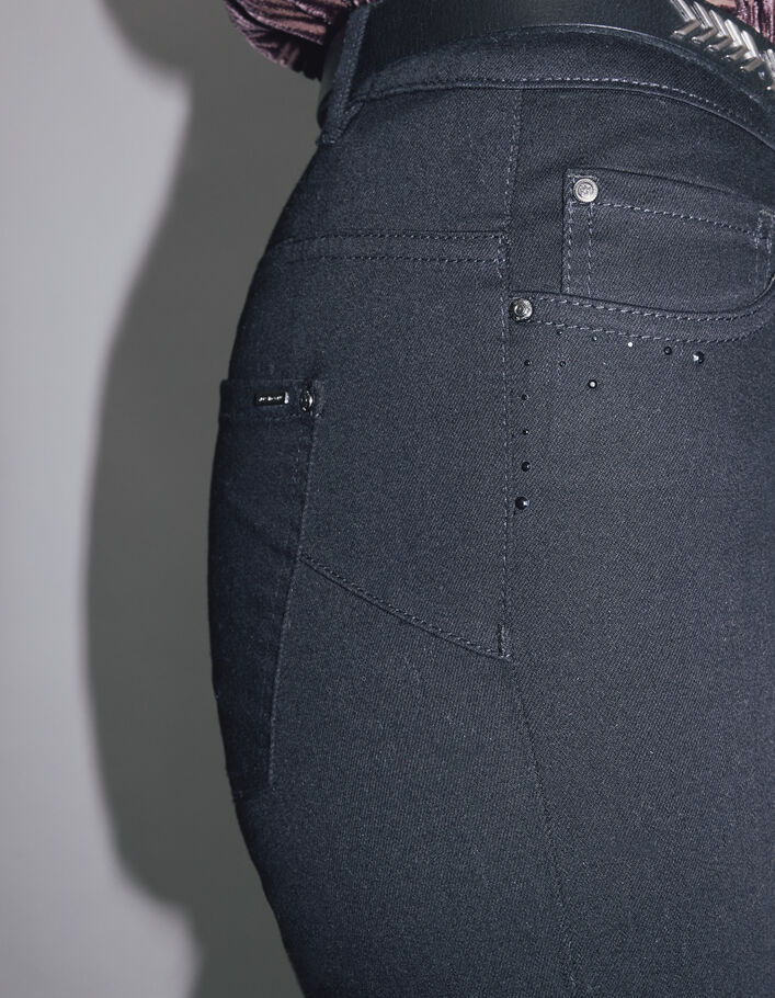 Women’s black button-up high-waist flared jeans - IKKS
