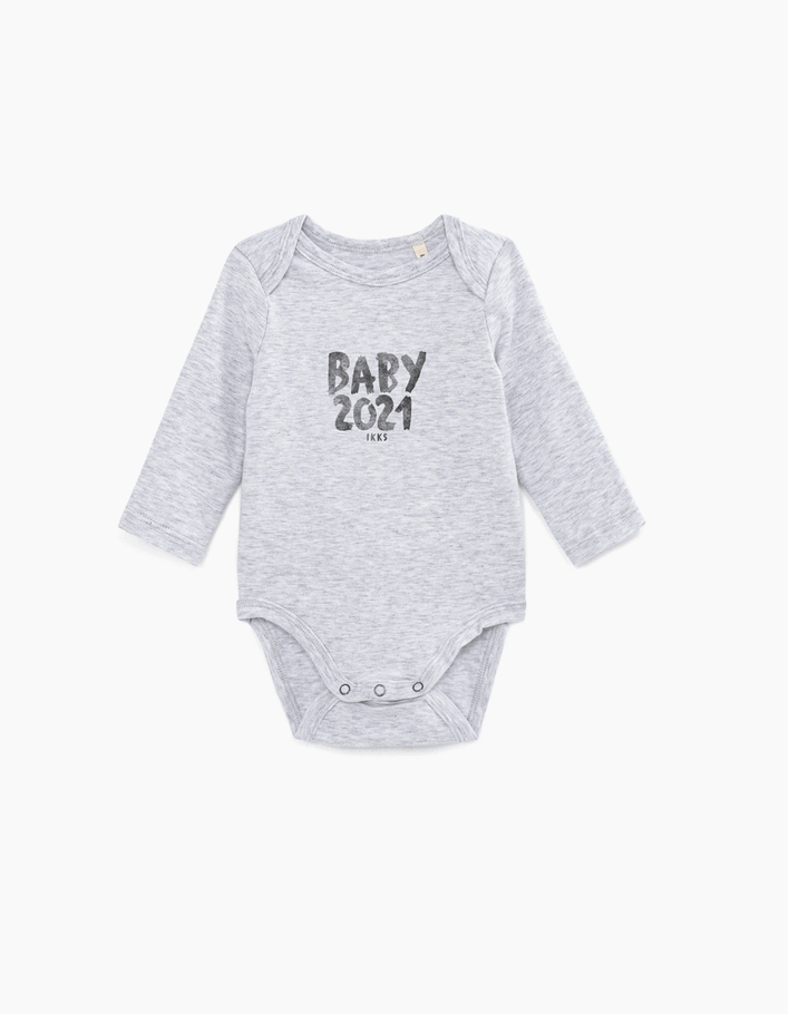 Baby’s putty organic cotton bodysuit to personalise