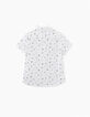 Chemise blanc optique imprimé rock garçon -4