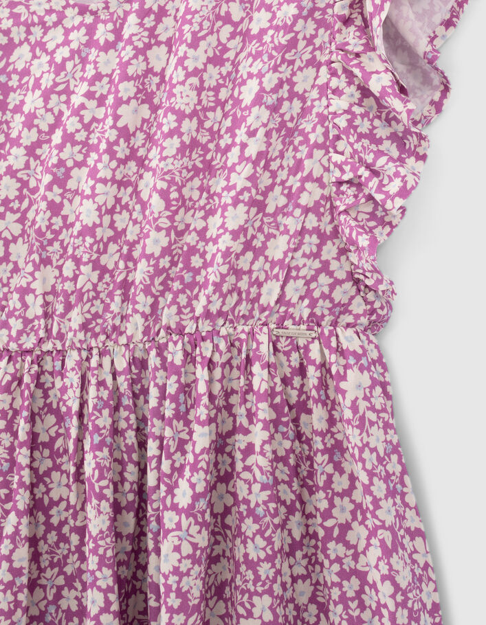 Langes Mädchenkleid, Ecovero®, Gänseblümchen-Print, Parma - IKKS