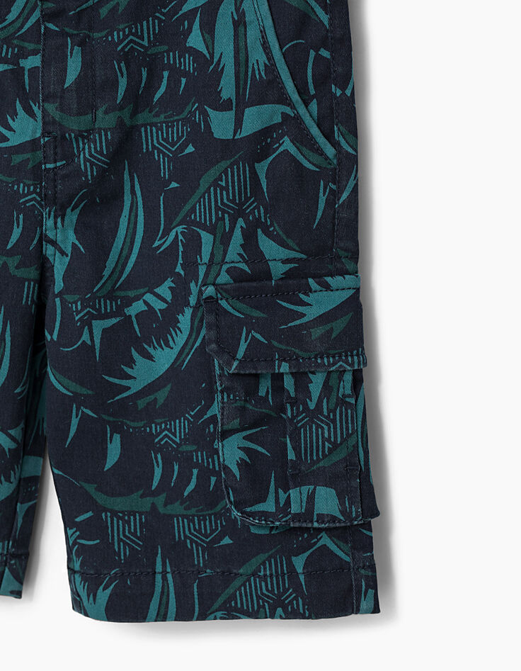 Bermudas tinta estampado hojas niño -5 Bermudas tinta estampado hojas niño -5