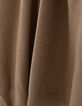 Beige Herrenstrickjacke mit Rei&szlig;verschluss und Kapuze-8