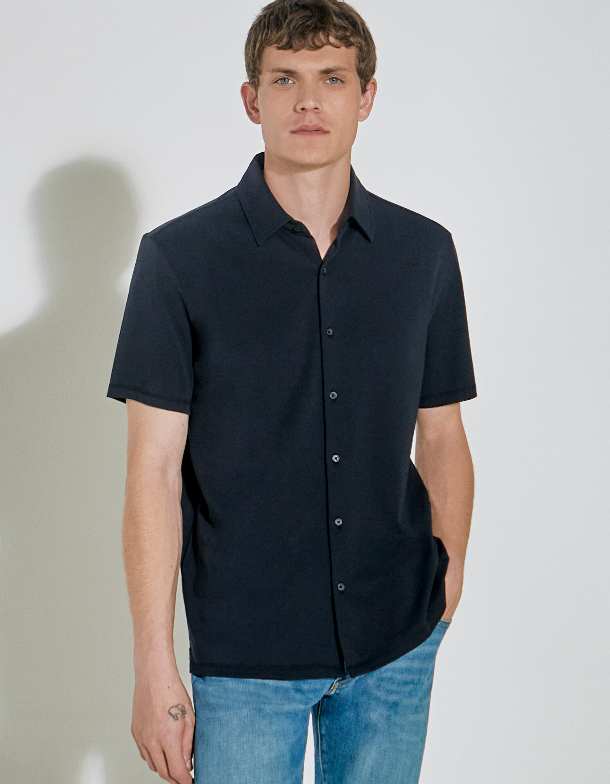 Chemise manche courte slim homme outlet