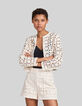 Women’s ecru macramé graphic jacket-1