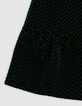 Girl's black velvet herringbone pattern lurex dress-6