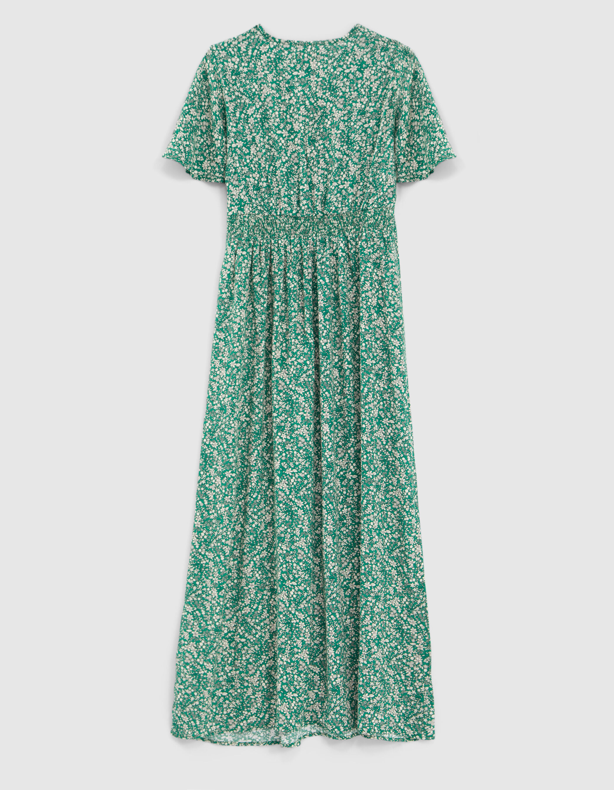 Robe verte à clearance fleurs