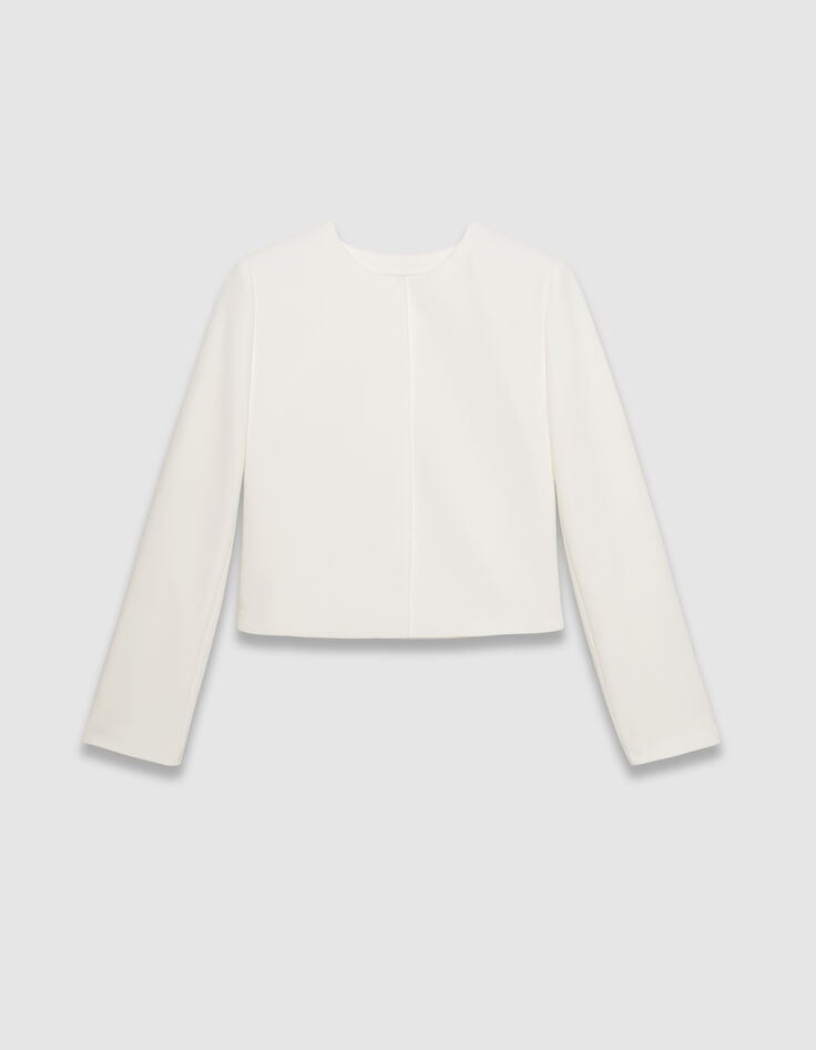 Ecru Bolerojacke in Cropped-L&auml;nge-5