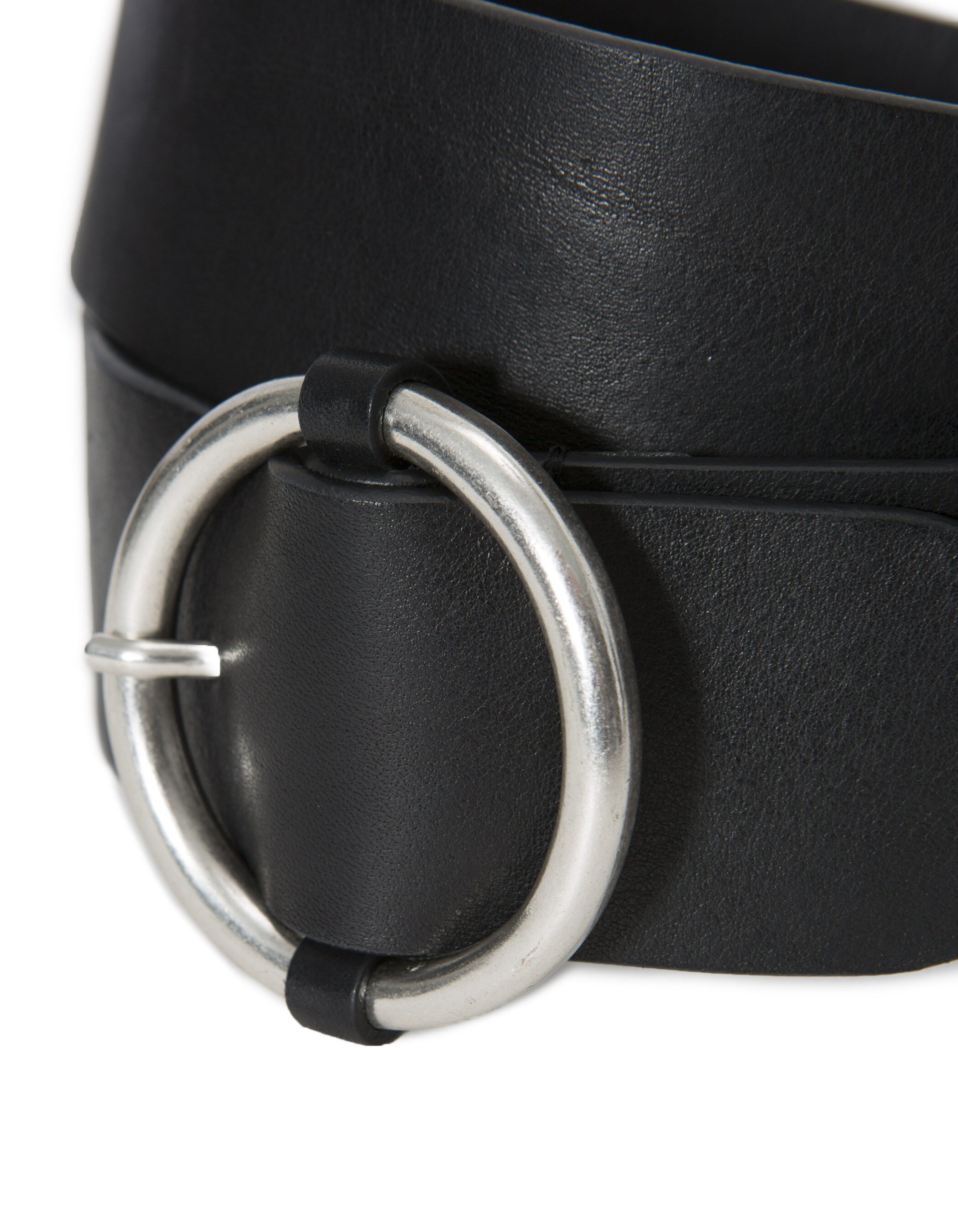 Ceinture cuir noir femme IKKS