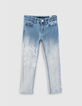 Light blue slim jeans 7/8 meisjes-1