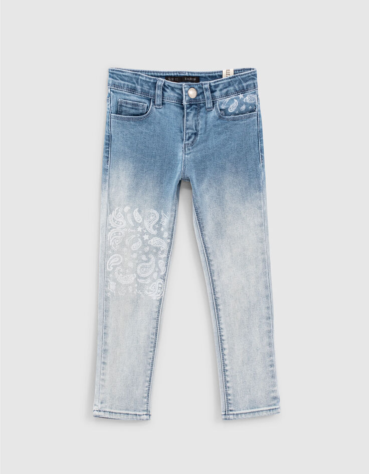 Light blue slim jeans 7/8 meisjes-1