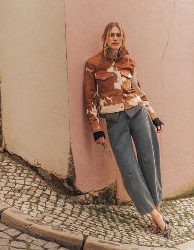 Damesjeans 7/8e Gabrielle blue barrel - IKKS