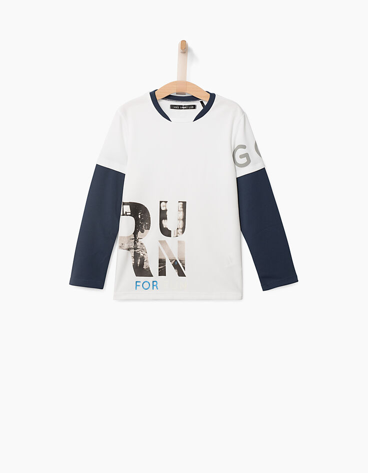Tee-shirt blanc IKKS SPORT LAB garçon-2 Tee-shirt blanc IKKS SPORT LAB garçon-2