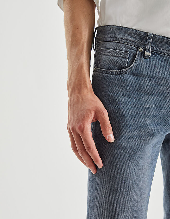 Eisblaue SLIM-Herrenjeans IKKS BETTER Nils-4