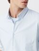 Men&rsquo;s sky SLIM shirt with watercolour stripes-4