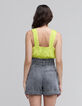 Top amarillo con lazo en el cuello-3