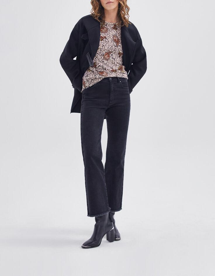Women’s ecru sweater with paisley leopard print-4 Women’s ecru sweater with paisley leopard print-4
