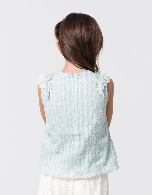 Aqua Mädchenbluse mit Blumenprint - IKKS