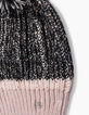 Girls' marl beanie hat-3