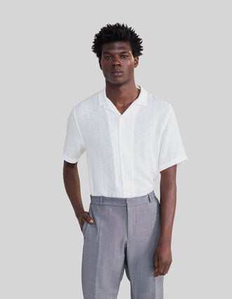 Men’s off-white woven REGULAR shirt