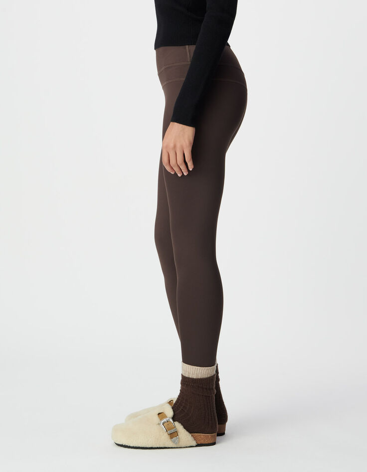 Pantal&oacute;n pitillo marr&oacute;n punto mujer-5