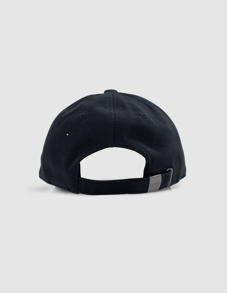 Men's embroidered corduroy navy cap-3