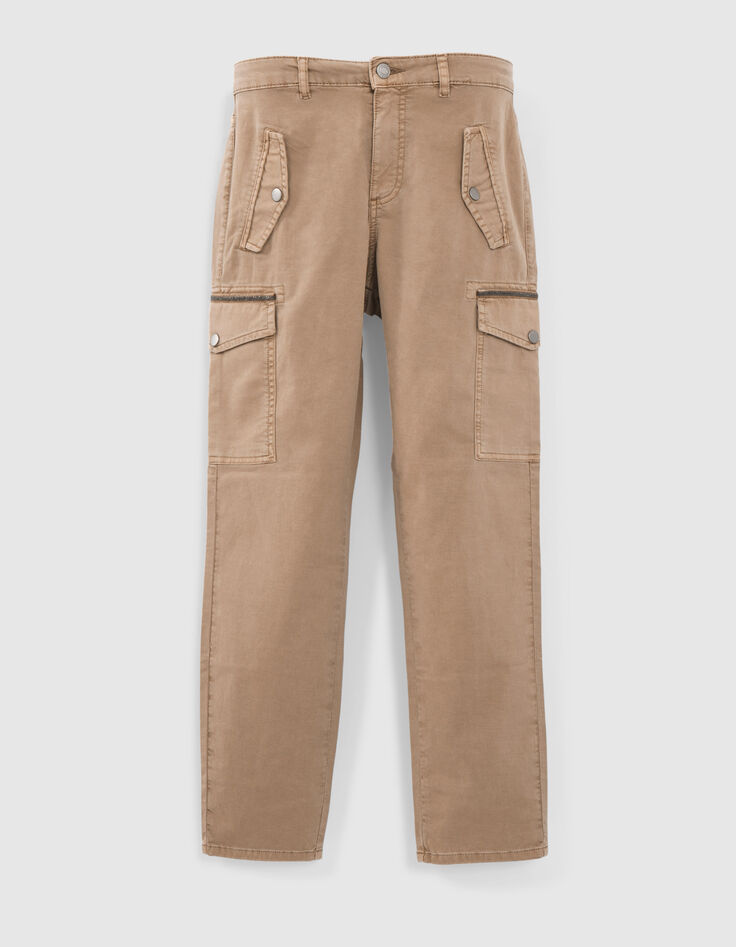 Jean battle camel cropped ganses-bijou Femme-6