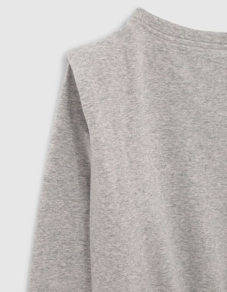 M&auml;dchensweatshirt mit Schulterpolstern und Stickerei-5