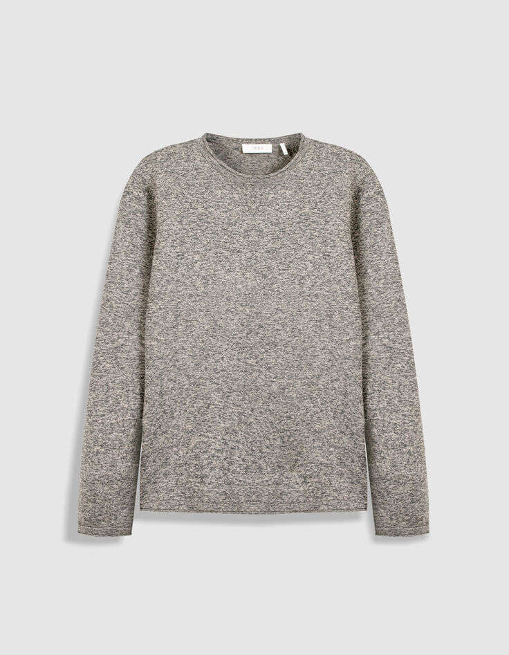 Pull manches longues kaki tricot moulin&eacute; Homme-6