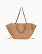Women’s THE SAND 1440 ROCK suede chevron quilted tote bag-3