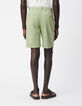 Men's green slim-fit chino shorts-3