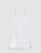 Top blanco tirantes finos con encaje Mujer-8