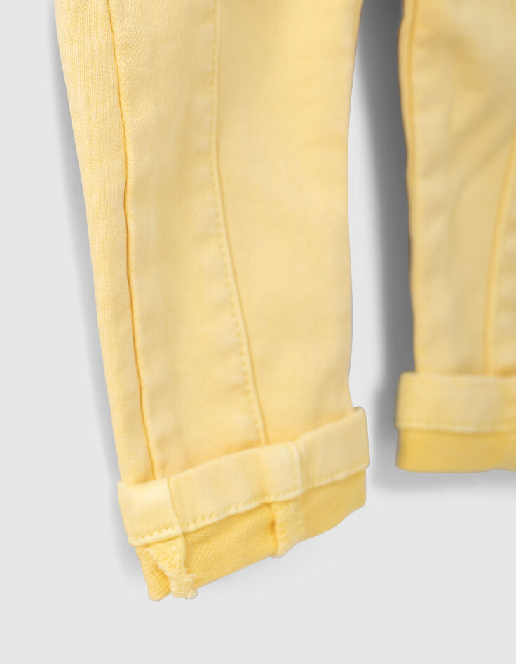 Hellgelbe Jeans mit Naht vorne für Babyjungen-6