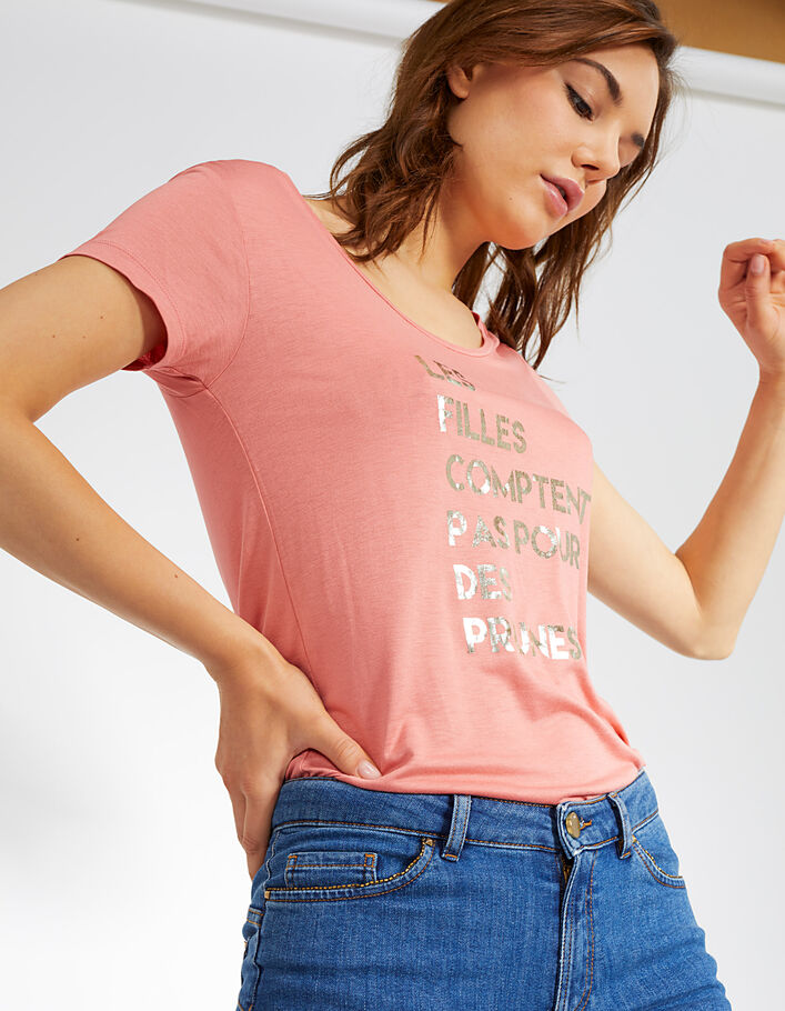 I.Code Les filles comptent pas pour des prunes T-shirt - I.CODE